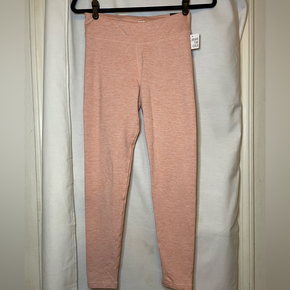 NWT DSG Juniors Pink Cold Weather Compression Full Length Leggings Size XL